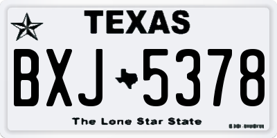 TX license plate BXJ5378