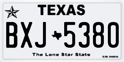 TX license plate BXJ5380