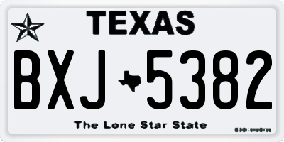 TX license plate BXJ5382