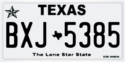 TX license plate BXJ5385