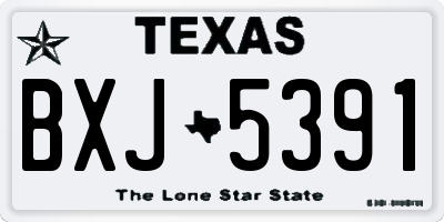 TX license plate BXJ5391