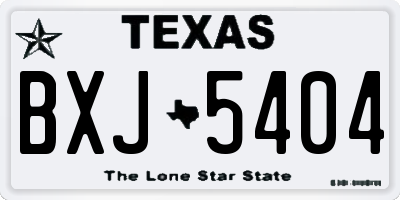 TX license plate BXJ5404