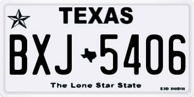 TX license plate BXJ5406