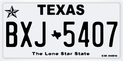 TX license plate BXJ5407