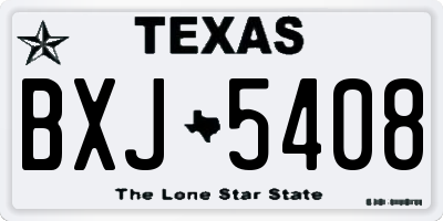 TX license plate BXJ5408
