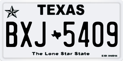 TX license plate BXJ5409