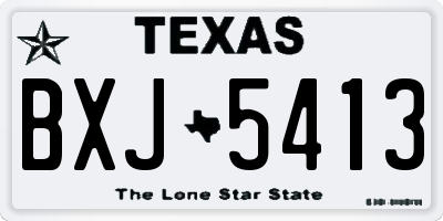 TX license plate BXJ5413