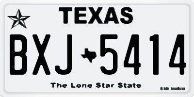 TX license plate BXJ5414
