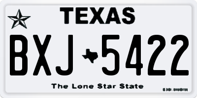TX license plate BXJ5422