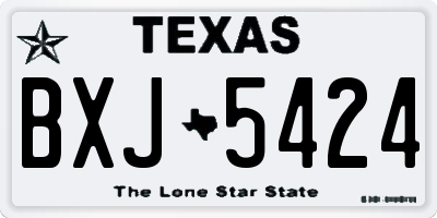 TX license plate BXJ5424