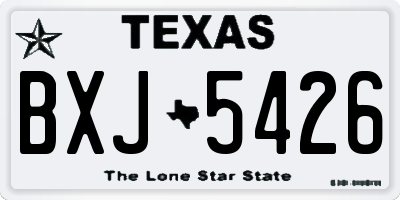 TX license plate BXJ5426