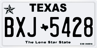 TX license plate BXJ5428