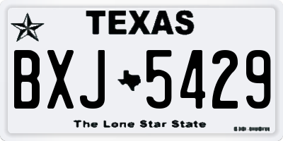 TX license plate BXJ5429