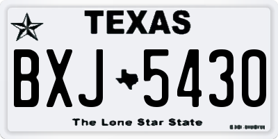 TX license plate BXJ5430