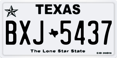 TX license plate BXJ5437