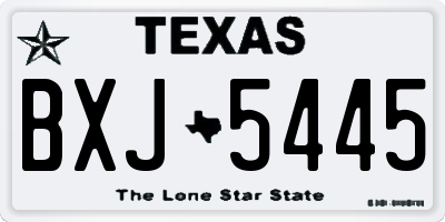 TX license plate BXJ5445