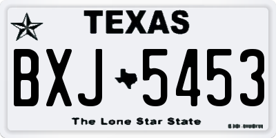 TX license plate BXJ5453