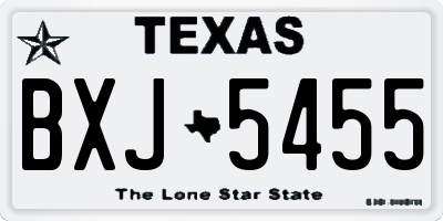 TX license plate BXJ5455