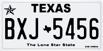 TX license plate BXJ5456