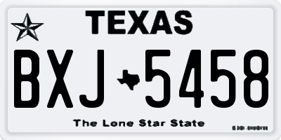 TX license plate BXJ5458