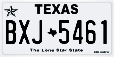 TX license plate BXJ5461