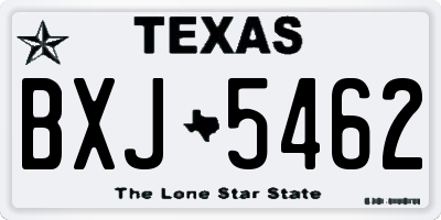 TX license plate BXJ5462