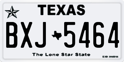 TX license plate BXJ5464