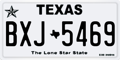 TX license plate BXJ5469
