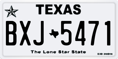 TX license plate BXJ5471