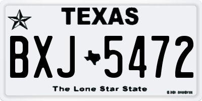 TX license plate BXJ5472