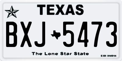 TX license plate BXJ5473