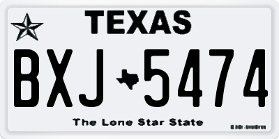 TX license plate BXJ5474
