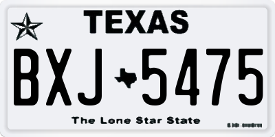 TX license plate BXJ5475