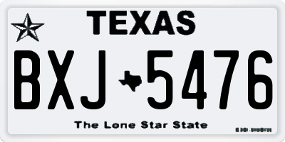 TX license plate BXJ5476
