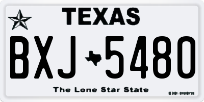 TX license plate BXJ5480