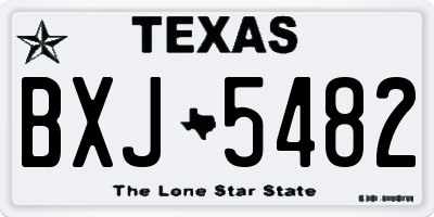 TX license plate BXJ5482