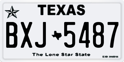 TX license plate BXJ5487