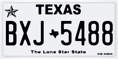TX license plate BXJ5488