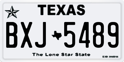 TX license plate BXJ5489