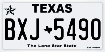 TX license plate BXJ5490