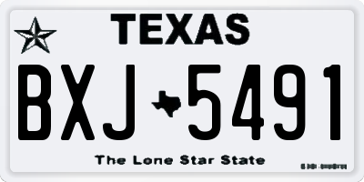 TX license plate BXJ5491