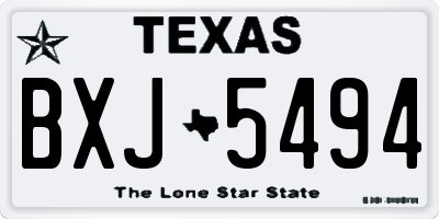 TX license plate BXJ5494