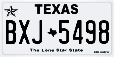 TX license plate BXJ5498