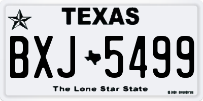 TX license plate BXJ5499