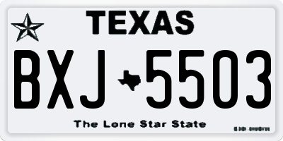 TX license plate BXJ5503