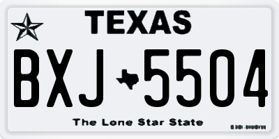 TX license plate BXJ5504