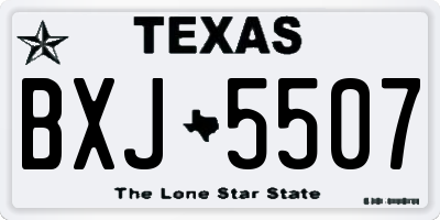 TX license plate BXJ5507