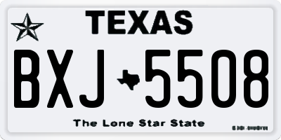 TX license plate BXJ5508