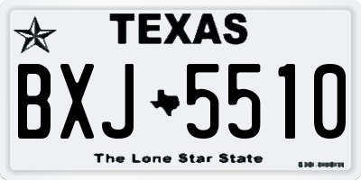 TX license plate BXJ5510
