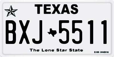 TX license plate BXJ5511